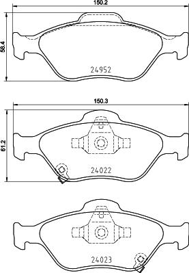 Brembo P 83 159 - Bremžu uzliku kompl., Disku bremzes ps1.lv