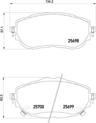 Brembo P 83 150 - Bremžu uzliku kompl., Disku bremzes ps1.lv