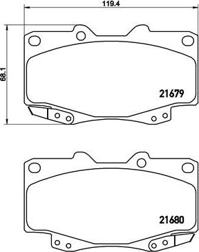 Brembo P 83 151 - Bremžu uzliku kompl., Disku bremzes ps1.lv