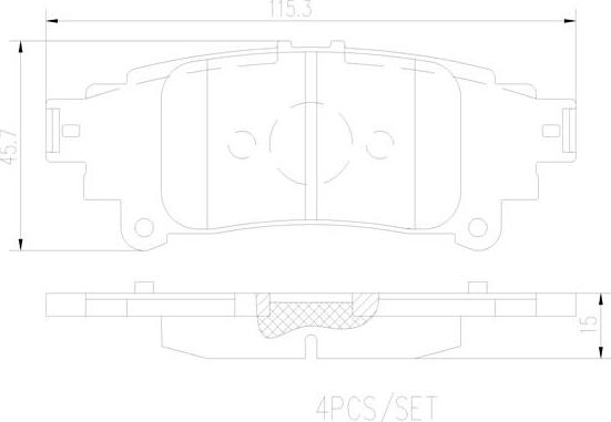 Brembo P83153N - Bremžu uzliku kompl., Disku bremzes ps1.lv