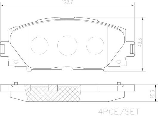 Brembo P83106N - Bremžu uzliku kompl., Disku bremzes ps1.lv