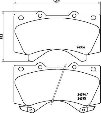 Brembo P 83 107 - Bremžu uzliku kompl., Disku bremzes ps1.lv