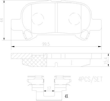 Brembo P83110N - Bremžu uzliku kompl., Disku bremzes ps1.lv