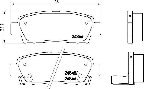 Brembo P 83 111 - Bremžu uzliku kompl., Disku bremzes ps1.lv