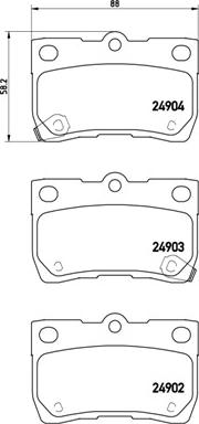 Brembo P 83 113 - Bremžu uzliku kompl., Disku bremzes ps1.lv