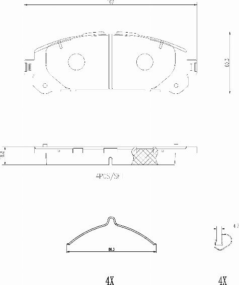 Brembo P 83 188 - Bremžu uzliku kompl., Disku bremzes ps1.lv