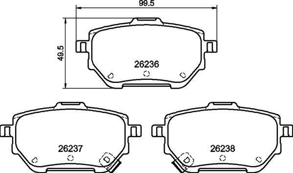 Brembo P 83 182 - Bremžu uzliku kompl., Disku bremzes ps1.lv