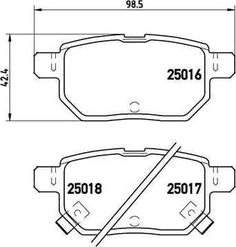 Brembo P 83 133 - Bremžu uzliku kompl., Disku bremzes ps1.lv