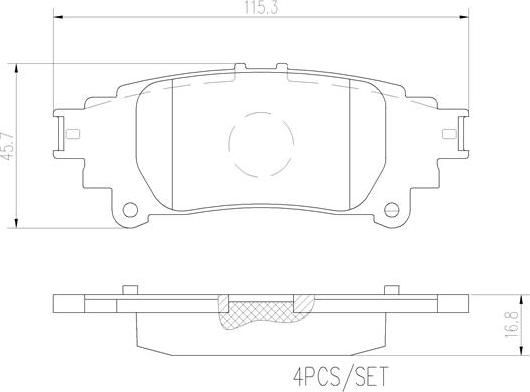 Brembo P83132N - Bremžu uzliku kompl., Disku bremzes ps1.lv