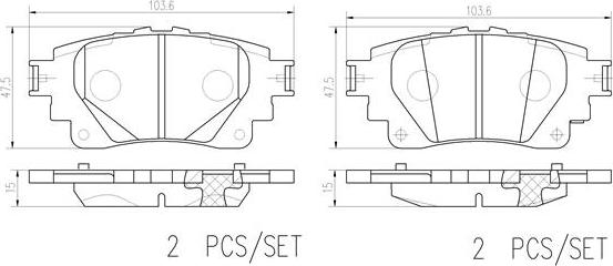 Brembo P83174N - Bremžu uzliku kompl., Disku bremzes ps1.lv