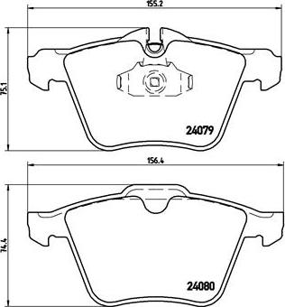 Brembo P 36 019 - Bremžu uzliku kompl., Disku bremzes ps1.lv