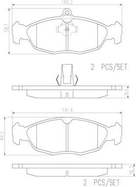 Brembo P36017N - Bremžu uzliku kompl., Disku bremzes ps1.lv