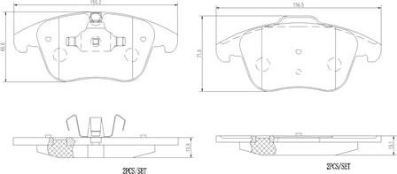 Brembo P36030N - Bremžu uzliku kompl., Disku bremzes ps1.lv