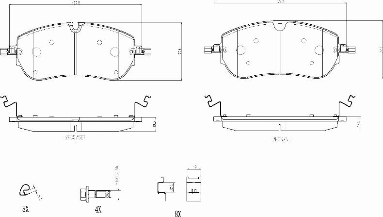 Brembo P36038N - Bremžu uzliku kompl., Disku bremzes ps1.lv