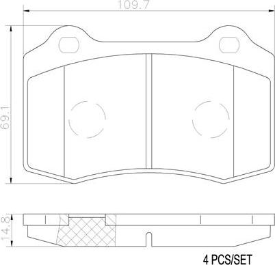 Brembo P36020N - Bremžu uzliku kompl., Disku bremzes ps1.lv