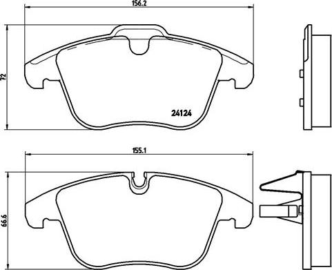 Brembo P 36 022 - Bremžu uzliku kompl., Disku bremzes ps1.lv