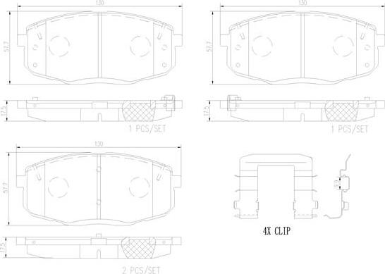 Brembo P30099N - Bremžu uzliku kompl., Disku bremzes ps1.lv