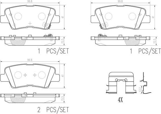 Brembo P30094N - Bremžu uzliku kompl., Disku bremzes ps1.lv