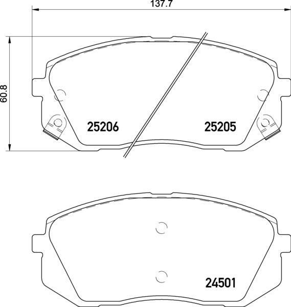 Brembo P 30 093E - Bremžu uzliku kompl., Disku bremzes ps1.lv