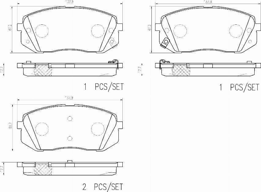 Brembo P30093N - Bremžu uzliku kompl., Disku bremzes ps1.lv