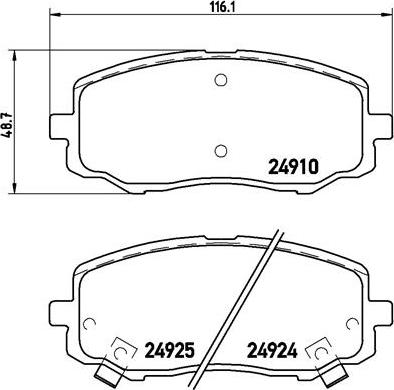 Brembo P 30 045 - Bremžu uzliku kompl., Disku bremzes ps1.lv