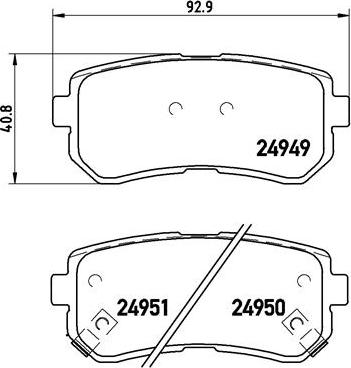 Brembo P30046N - Bremžu uzliku kompl., Disku bremzes ps1.lv