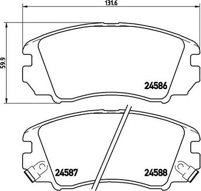 Brembo P 30 043 - Bremžu uzliku kompl., Disku bremzes ps1.lv