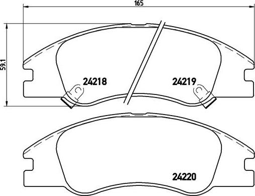 Brembo P 30 042 - Bremžu uzliku kompl., Disku bremzes ps1.lv