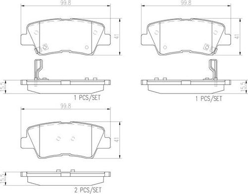 Brembo P30047N - Bremžu uzliku kompl., Disku bremzes ps1.lv