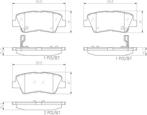 Brembo P30054N - Bremžu uzliku kompl., Disku bremzes ps1.lv