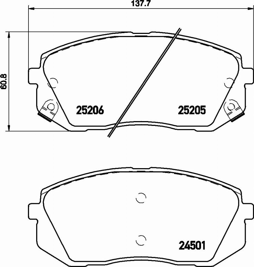 Brembo P 30 056E - Bremžu uzliku kompl., Disku bremzes ps1.lv