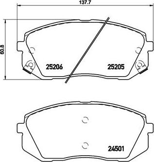 Brembo P 30 056X - Bremžu uzliku kompl., Disku bremzes ps1.lv