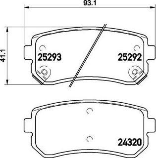 Brembo P 30 051 - Bremžu uzliku kompl., Disku bremzes ps1.lv