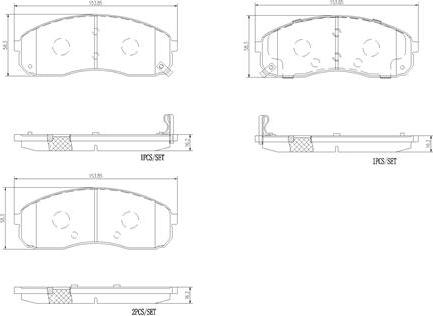 Brembo P30058N - Bremžu uzliku kompl., Disku bremzes ps1.lv