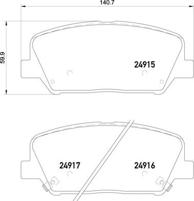 Brembo P 30 065 - Bremžu uzliku kompl., Disku bremzes ps1.lv