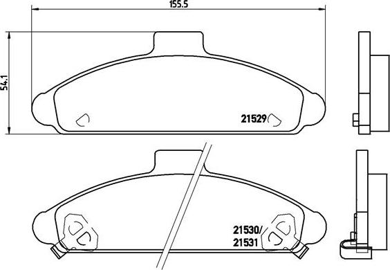 Brembo P 30 004 - Bremžu uzliku kompl., Disku bremzes ps1.lv