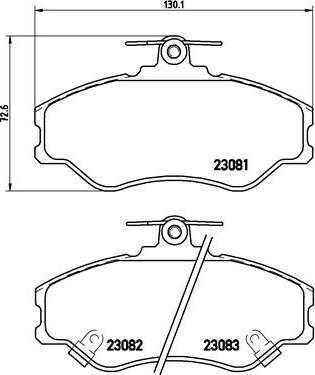 Brembo P 30 005 - Bremžu uzliku kompl., Disku bremzes ps1.lv