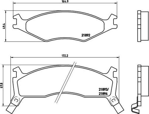 Brembo P 30 006 - Bremžu uzliku kompl., Disku bremzes ps1.lv