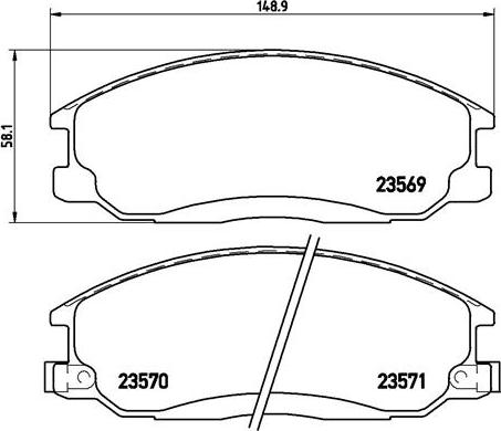 Brembo P 30 013 - Bremžu uzliku kompl., Disku bremzes ps1.lv