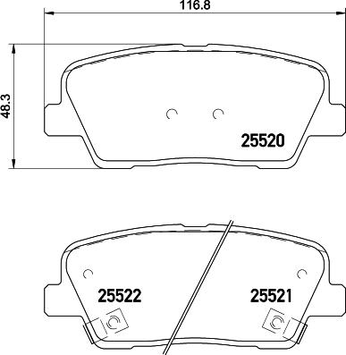 Brembo P30081N - Bremžu uzliku kompl., Disku bremzes ps1.lv