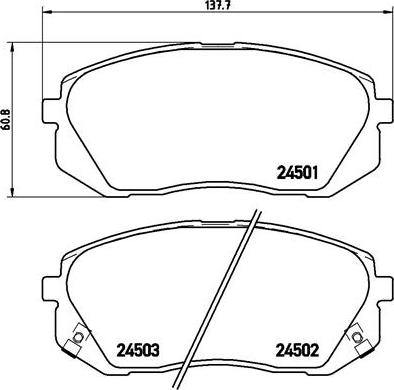 Brembo P 30 039 - Bremžu uzliku kompl., Disku bremzes ps1.lv