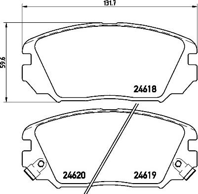 Brembo P30031N - Bremžu uzliku kompl., Disku bremzes ps1.lv