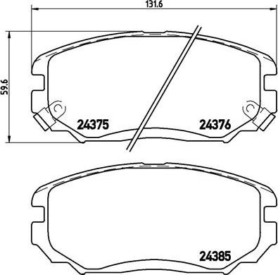 Brembo P 30 038 - Bremžu uzliku kompl., Disku bremzes ps1.lv