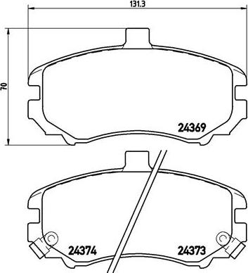 Brembo P30029N - Bremžu uzliku kompl., Disku bremzes ps1.lv