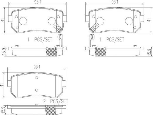 Brembo P30025N - Bremžu uzliku kompl., Disku bremzes ps1.lv