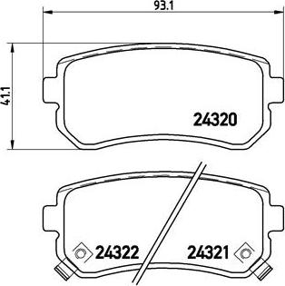 Brembo P 30 025 - Bremžu uzliku kompl., Disku bremzes ps1.lv