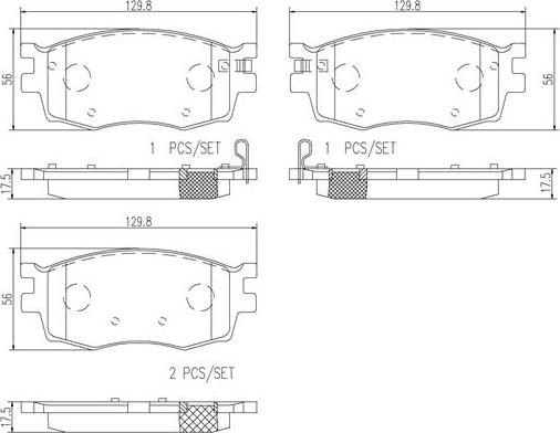 Brembo P30026N - Bremžu uzliku kompl., Disku bremzes ps1.lv