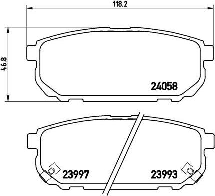 Brembo P 30 023 - Bremžu uzliku kompl., Disku bremzes ps1.lv