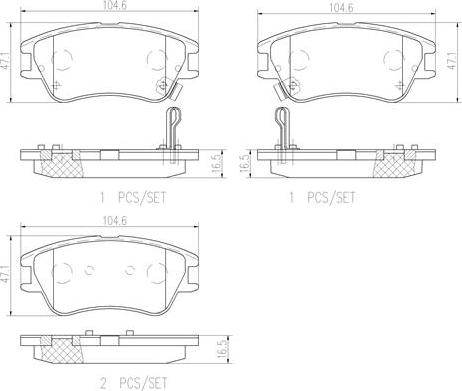 Brembo P30027N - Bremžu uzliku kompl., Disku bremzes ps1.lv