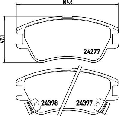 Brembo P 30 027 - Bremžu uzliku kompl., Disku bremzes ps1.lv